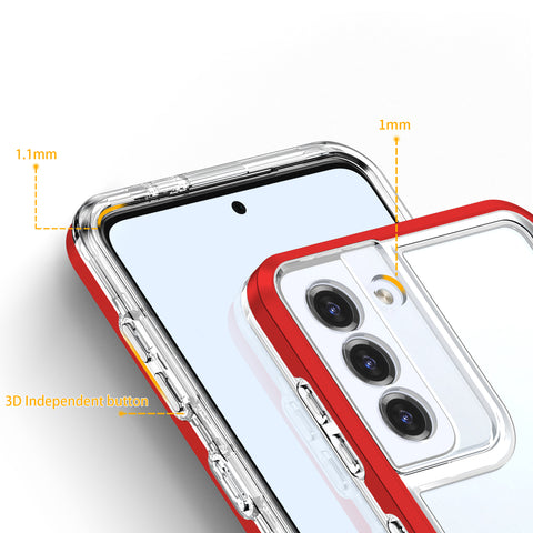 Hibriden ovitek za Samsung S23 Plus, Robusten, Rdeč
