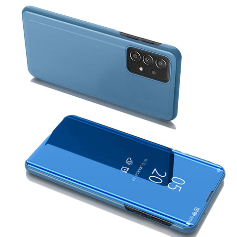 Etui/ovitek s prednjim steklom za  Samsung A41, Moder