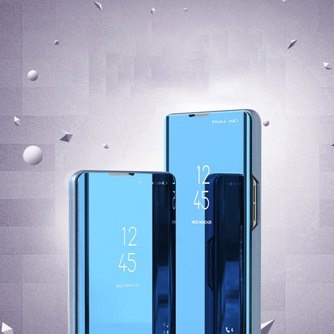 Etui/ovitek s prednjim steklom za  Samsung A54 5G, Moder