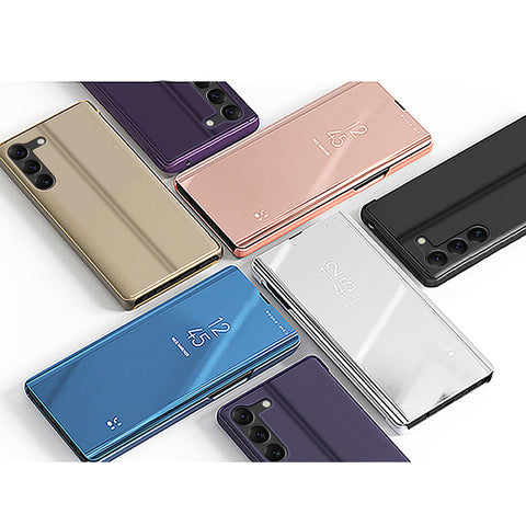 Etui/ovitek s prednjim steklom za  Samsung S23 5G, Črn