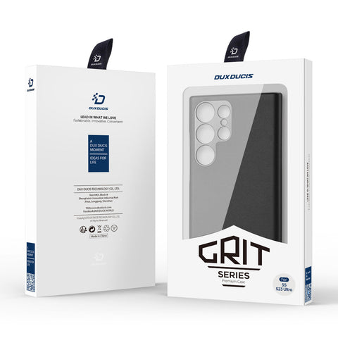 DUX DUCIS Grit MagSafe ovitek za Samsung S23 Ultra 5G, Eko usnje, Črn