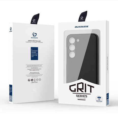 DUX DUCIS Grit MagSafe ovitek za Samsung S23 Plus 5G, Eko usnje, Črn