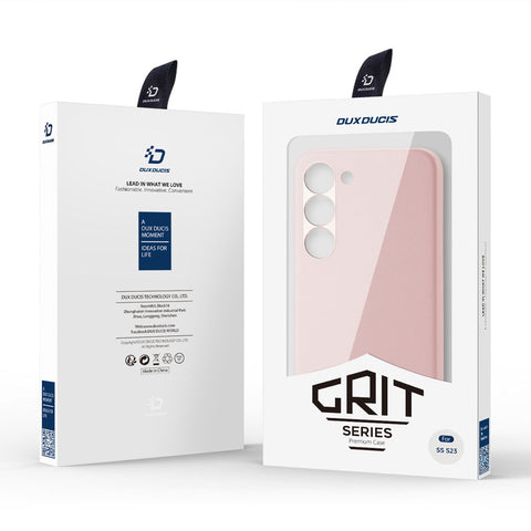 DUX DUCIS Grit MagSafe ovitek za Samsung S23 5G, Eko usnje, Pink
