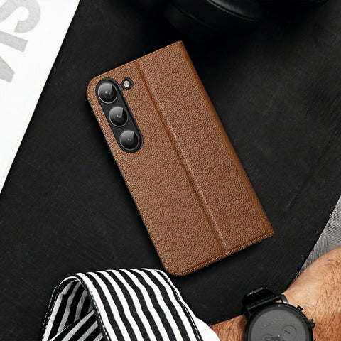 DUX DUCIS Skin X2 modni etui/ovitek za Samsung Galaxy S23 Plus 5G, Rjav