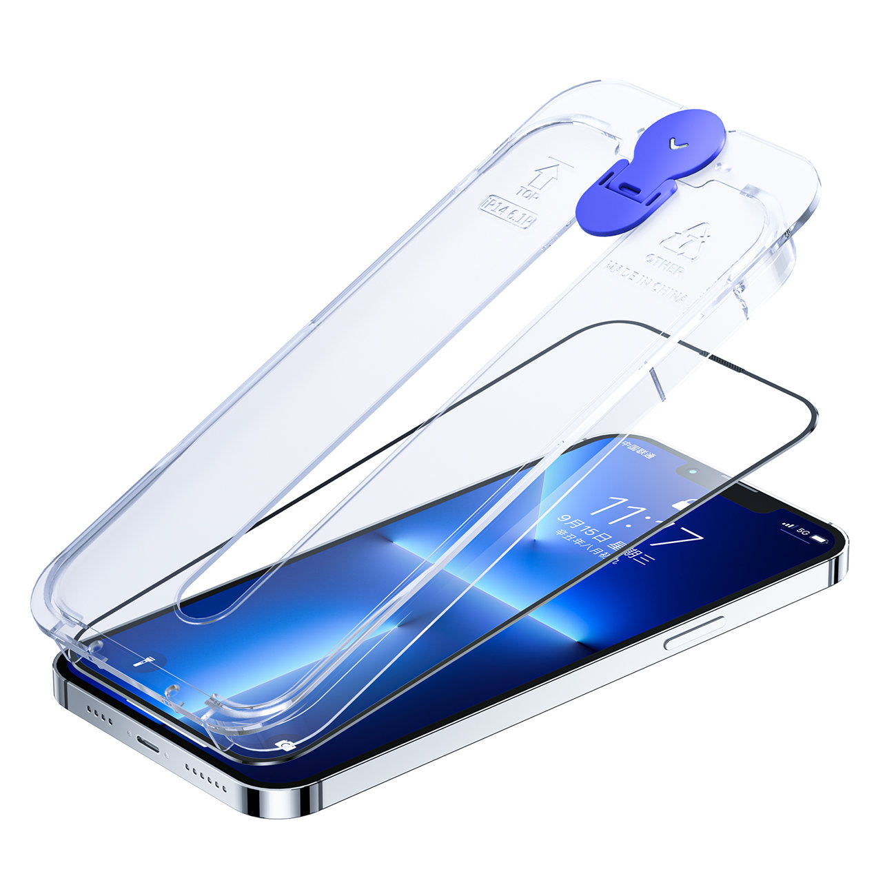 JOYROOM Easy Fit Premium zaščitno steklo za iPhone 14 Pro Max | Full Glue