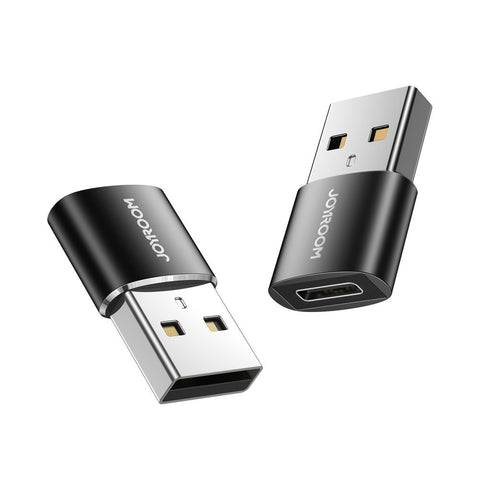 Joyroom USB-A/USB-C Adapter, Črn, 2PACK