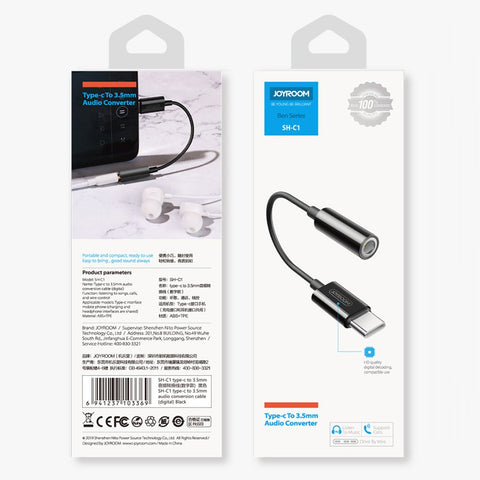 Joyroom USB-C / 3,5mm adapter za slušalke, Bel