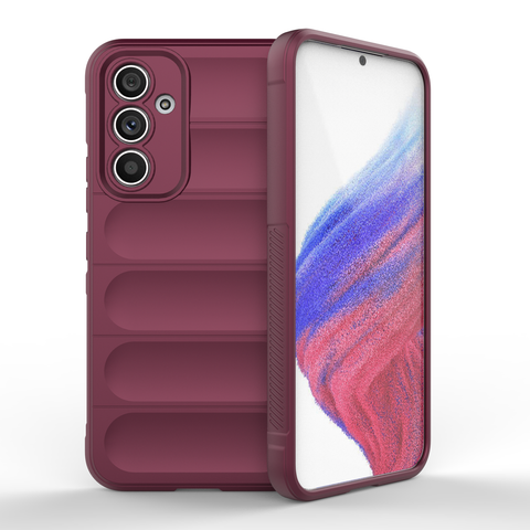 Eleganten Wave ovitek za Samsung A54 5G, Burgundy