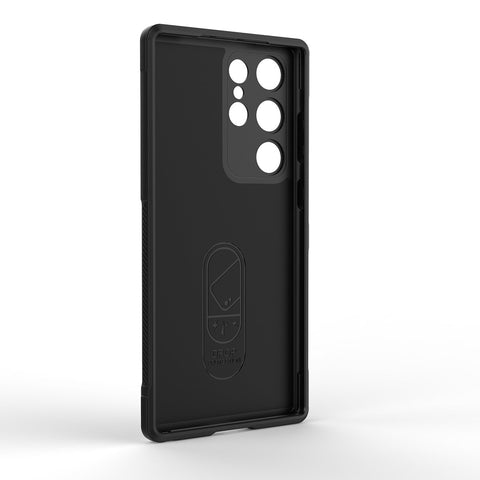 Eleganten Wave ovitek za Samsung S23 Ultra, Črn