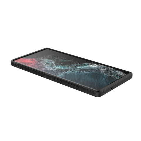 Eleganten Wave ovitek za Samsung S23 Ultra, Črn