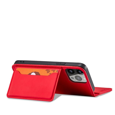 Modni etui/ovitek za Samsung A54, žepek, Rdeč