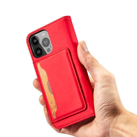 Modni etui/ovitek za Samsung A54, žepek, Rdeč
