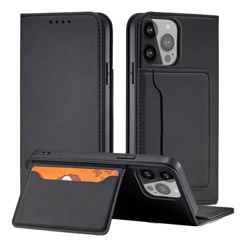 Modni etui/ovitek za Samsung S23, žepek, Črn