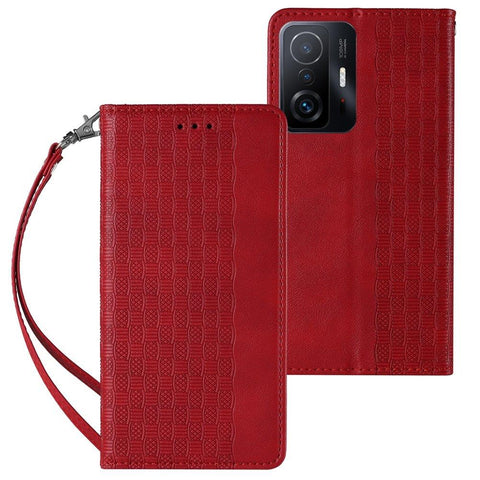 Eleganten etui/ovitek za Samsung A53 5G, Fina tkanina, rdeč