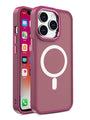 Hibridni MagSafe ovitek za iPhone 15 Pro, Burgundy