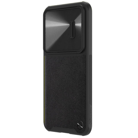 Nillkin CamShield Leather ovitek za Samsung S23 5G, Črn