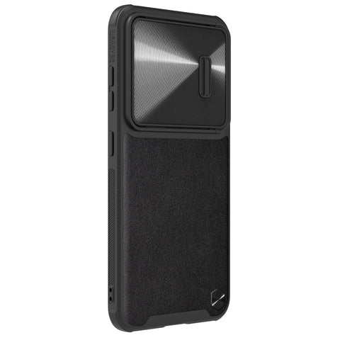 Nillkin CamShield Leather ovitek za Samsung S23 5G, Črn