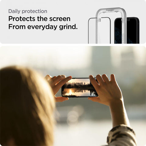 SPIGEN Premium zaščitno steklo za iPhone 13 Pro Max, 2PACK | Full Glue