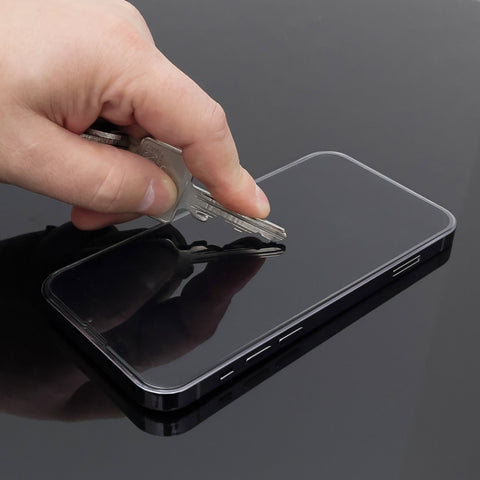 9H Anti-Spy zaščitno steklo za iPhone 12/12 Pro | Full Glue, črn rob