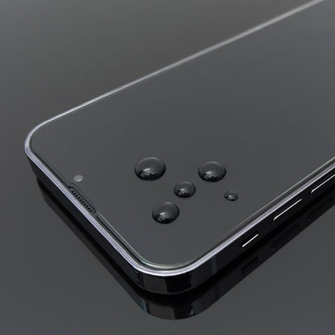 9H Anti-Spy zaščitno steklo za iPhone 14 Pro | Full Glue, črn rob