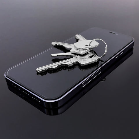 9H kaljeno zaščitno steklo za iPhone 13 Mini | Črn rob, Full Glue