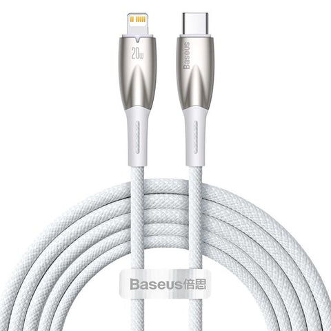 BASEUS Glimmer USB-C/Lightning Fast Charge kabel, Bel, 2m