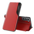Etui/ovitek s prednjim okencem za Samsung S22 Plus, Rdeč