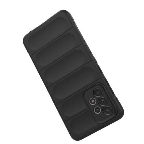 Eleganten Wave ovitek za Samsung A52, črn