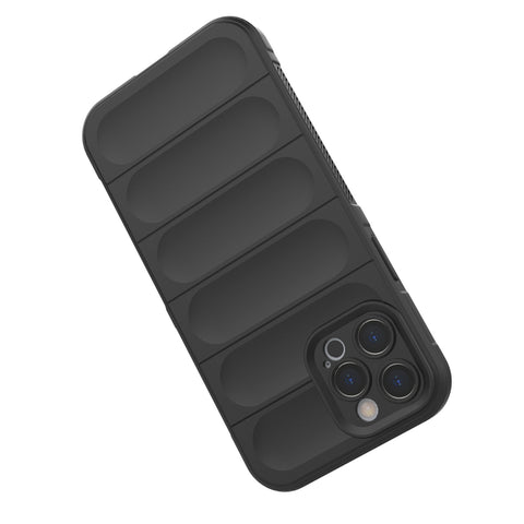 Eleganten Wave ovitek za iPhone 12 Pro Max, črn