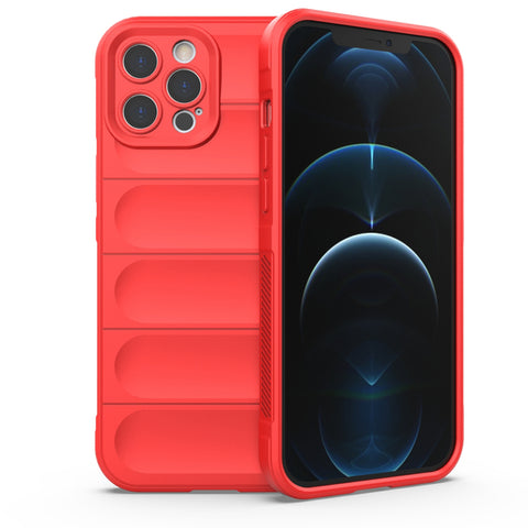 Eleganten Wave ovitek za iPhone 12 Pro Max, rdeč