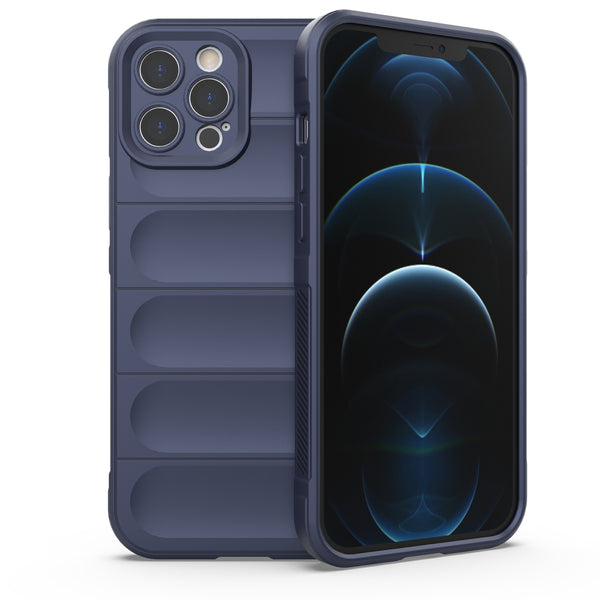 Eleganten Wave ovitek za iPhone 12 Pro Max, moder