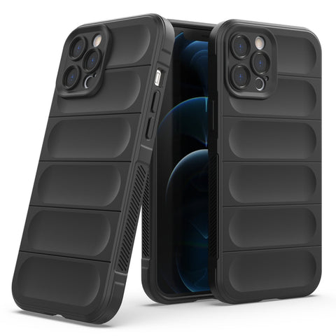 Eleganten Wave ovitek za iPhone 12 Pro Max, moder