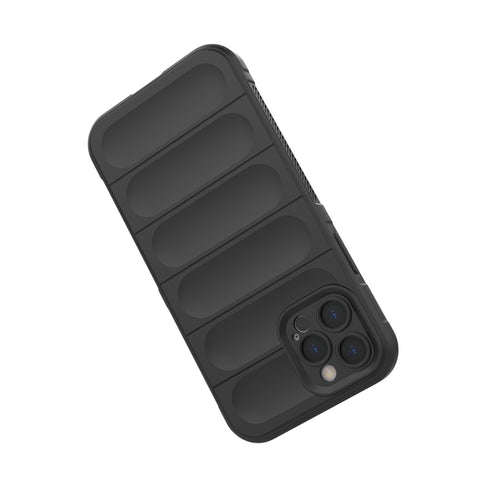 Eleganten Wave ovitek za iPhone 12 Pro, črn