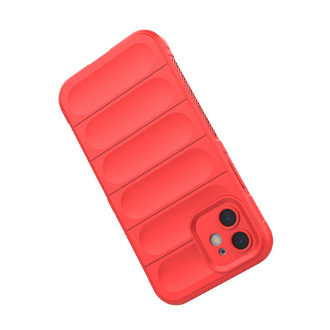 Eleganten Wave ovitek za iPhone 12, rdeč