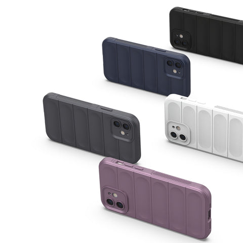 Eleganten Wave ovitek za iPhone 12, rdeč