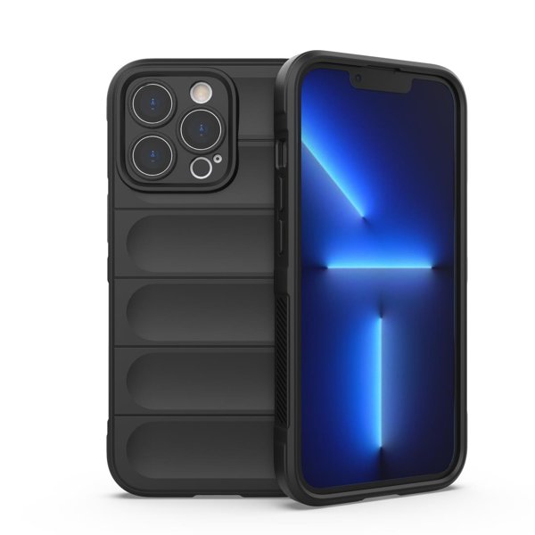 Eleganten Wave ovitek za iPhone 13 Pro Max, črn