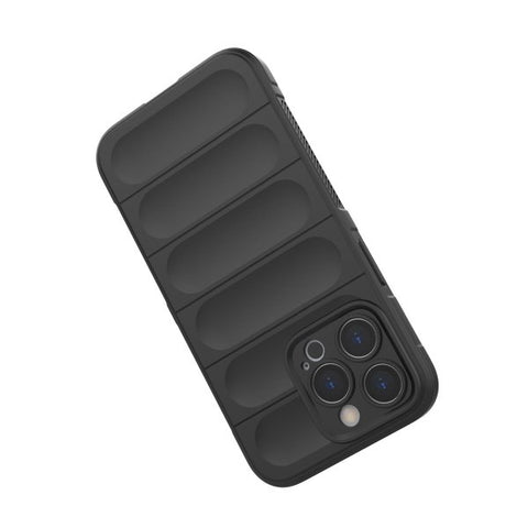 Eleganten Wave ovitek za iPhone 13 Pro Max, črn