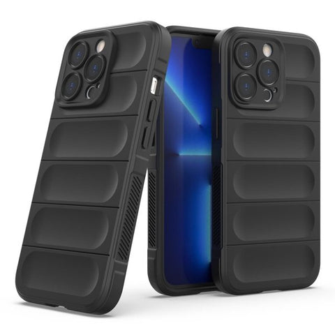 Eleganten Wave ovitek za iPhone 13 Pro Max, črn
