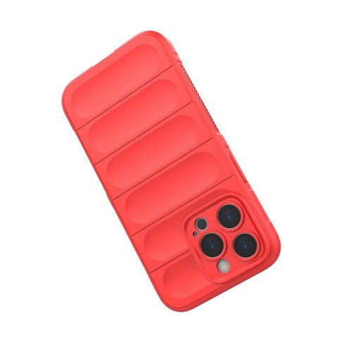 Eleganten Wave ovitek za iPhone 13 Pro Max, rdeč