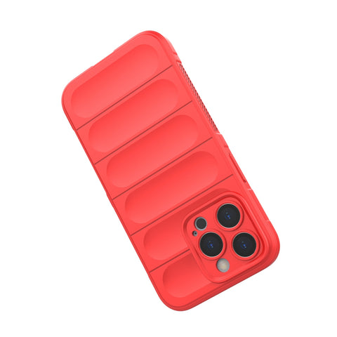 Eleganten Wave ovitek za iPhone 13 Pro, rdeč