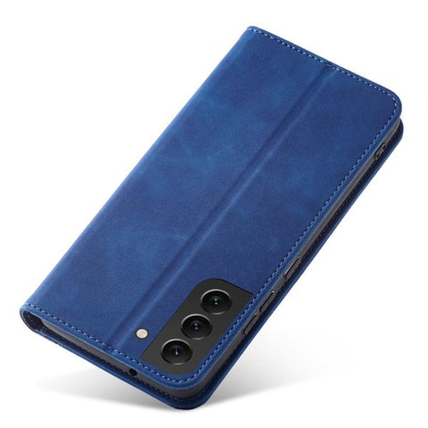 Modni etui/ovitek za Samsung S22 Plus, magnet, Moder