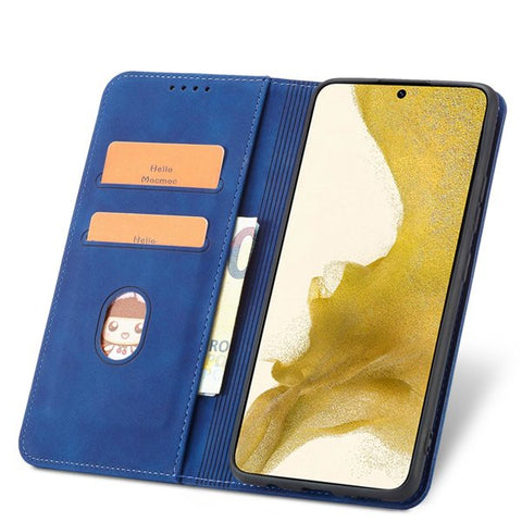 Modni etui/ovitek za Samsung S22 Plus, magnet, Moder