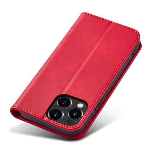 Modni etui/ovitek za iPhone 13 Pro Max, magnet, Rdeč