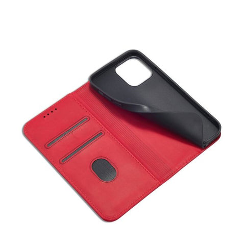 Modni etui/ovitek za iPhone 13 Pro Max, magnet, Rdeč