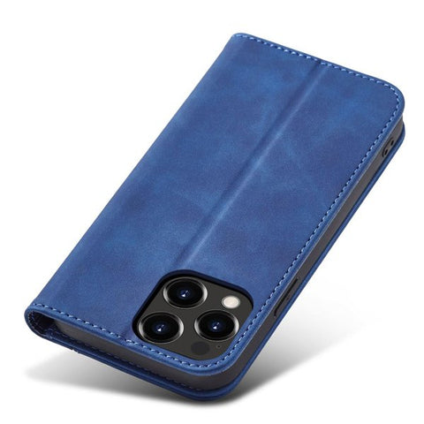 Modni etui/ovitek za iPhone 13 Pro, magnet, Moder