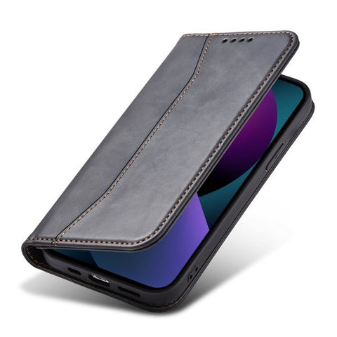 Modni etui/ovitek za iPhone 13, magnet, Črn