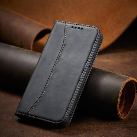 Modni etui/ovitek za iPhone 13, magnet, Črn