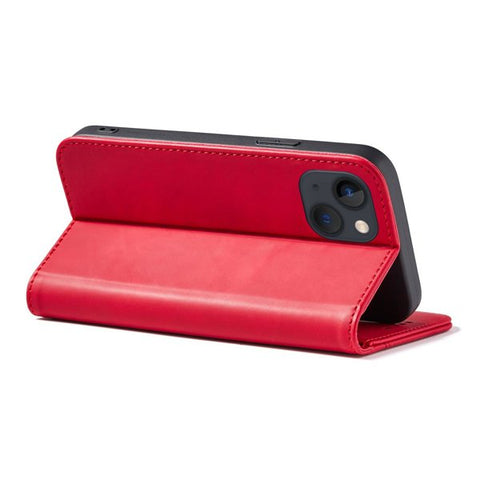 Modni etui/ovitek za iPhone 13, magnet, Rdeč