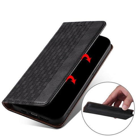 Eleganten etui/ovitek za Samsung A53, Fina tkanina, Črn
