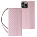 Eleganten etui/ovitek za iPhone13 Pro Max, Fina tkanina, Pink